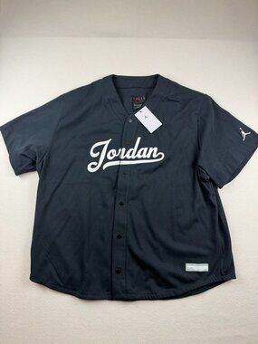 Jordan Flight MVP Baseball Jersey Men’s XXL Black Loose Fit NEW